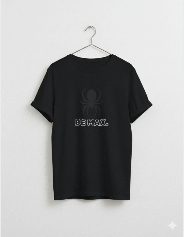 "BE MAX" Spider Tee - Black || Unisex || AKIHDAR